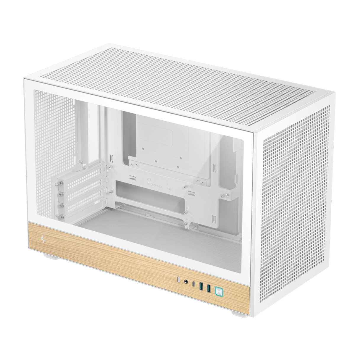 DeepCool CH260 Wood mATX Gaming Chassis White - Image 2