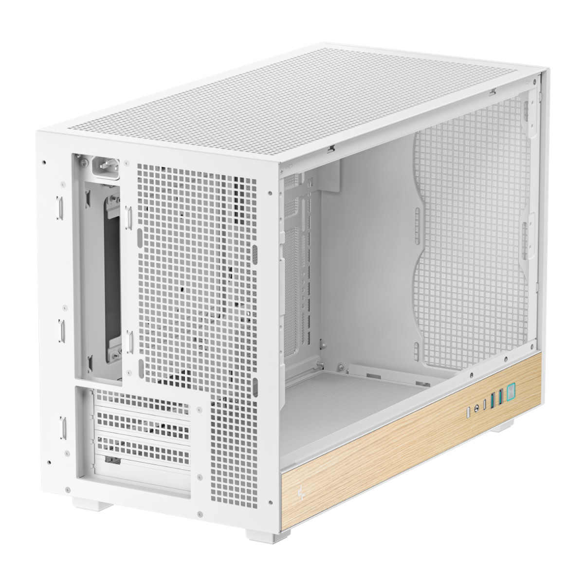 DeepCool CH260 Wood mATX Gaming Chassis White - Image 4