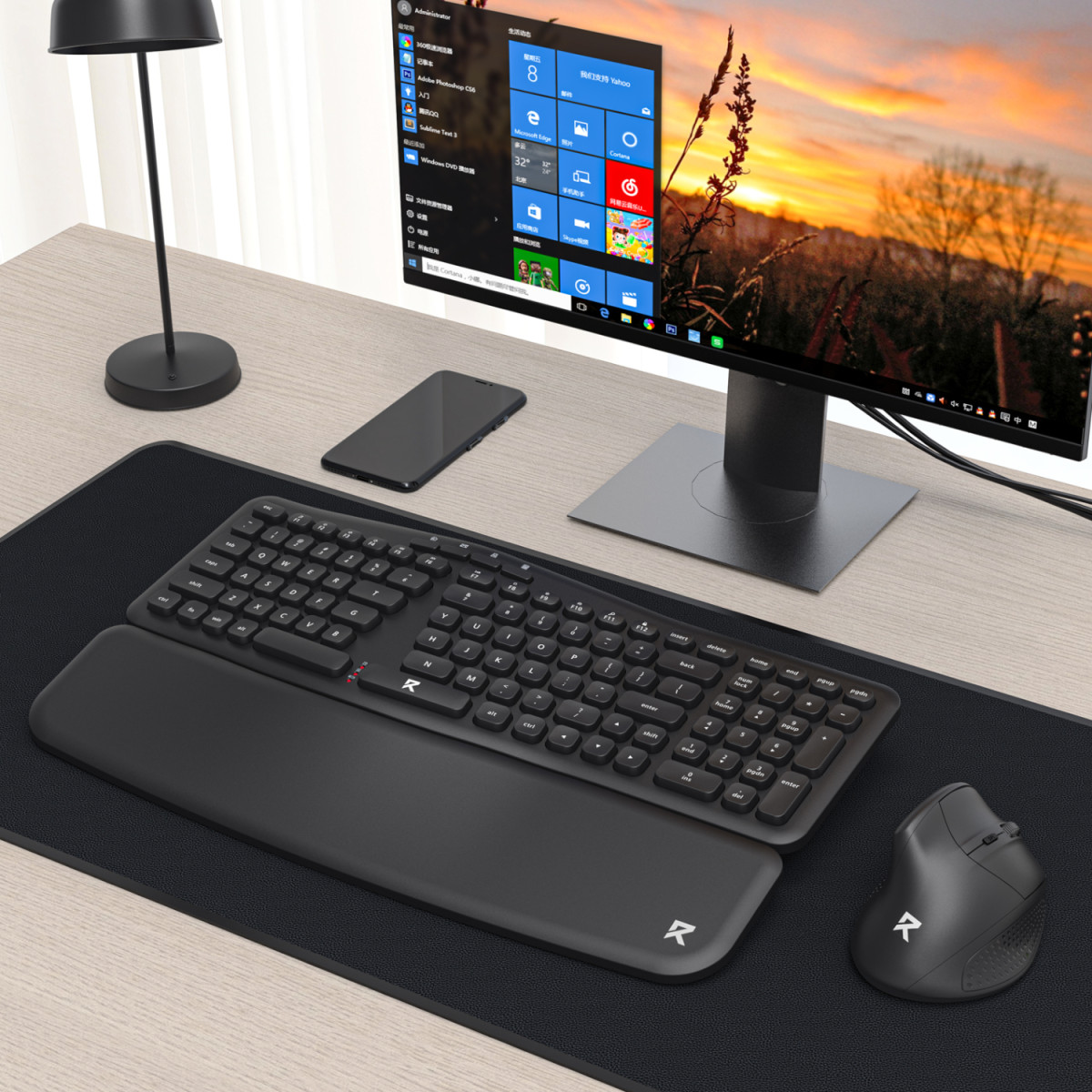 Redragon BS7161 2.4G Wireless Keyboard and Mouse Combo - Black - Image 2