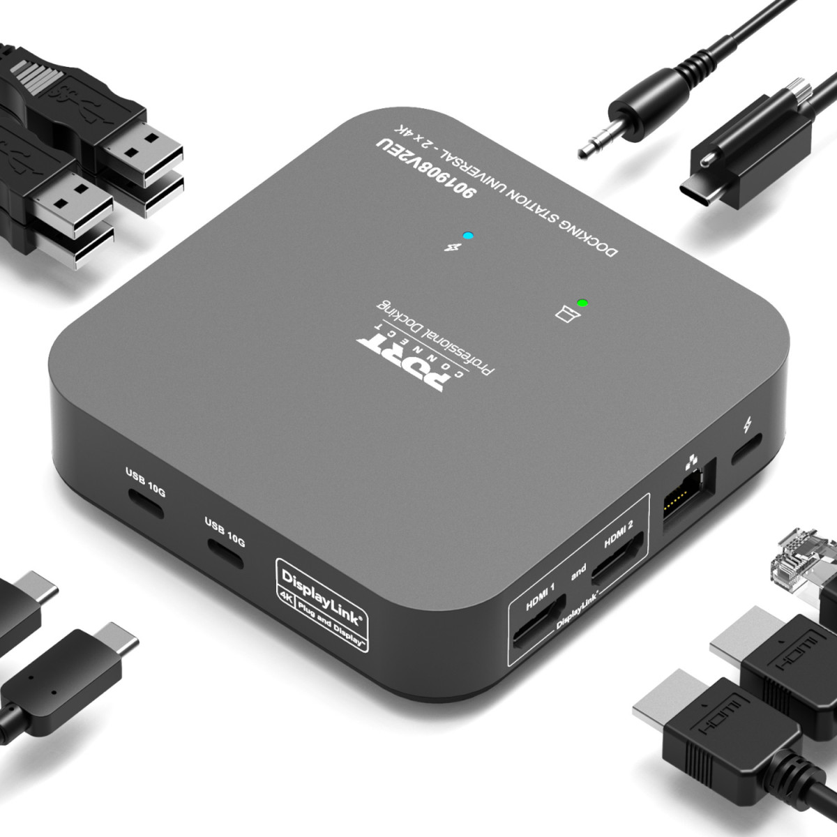 Port Connect Multi-port USB Type-C 2x4K Office Docking Station - Image 3