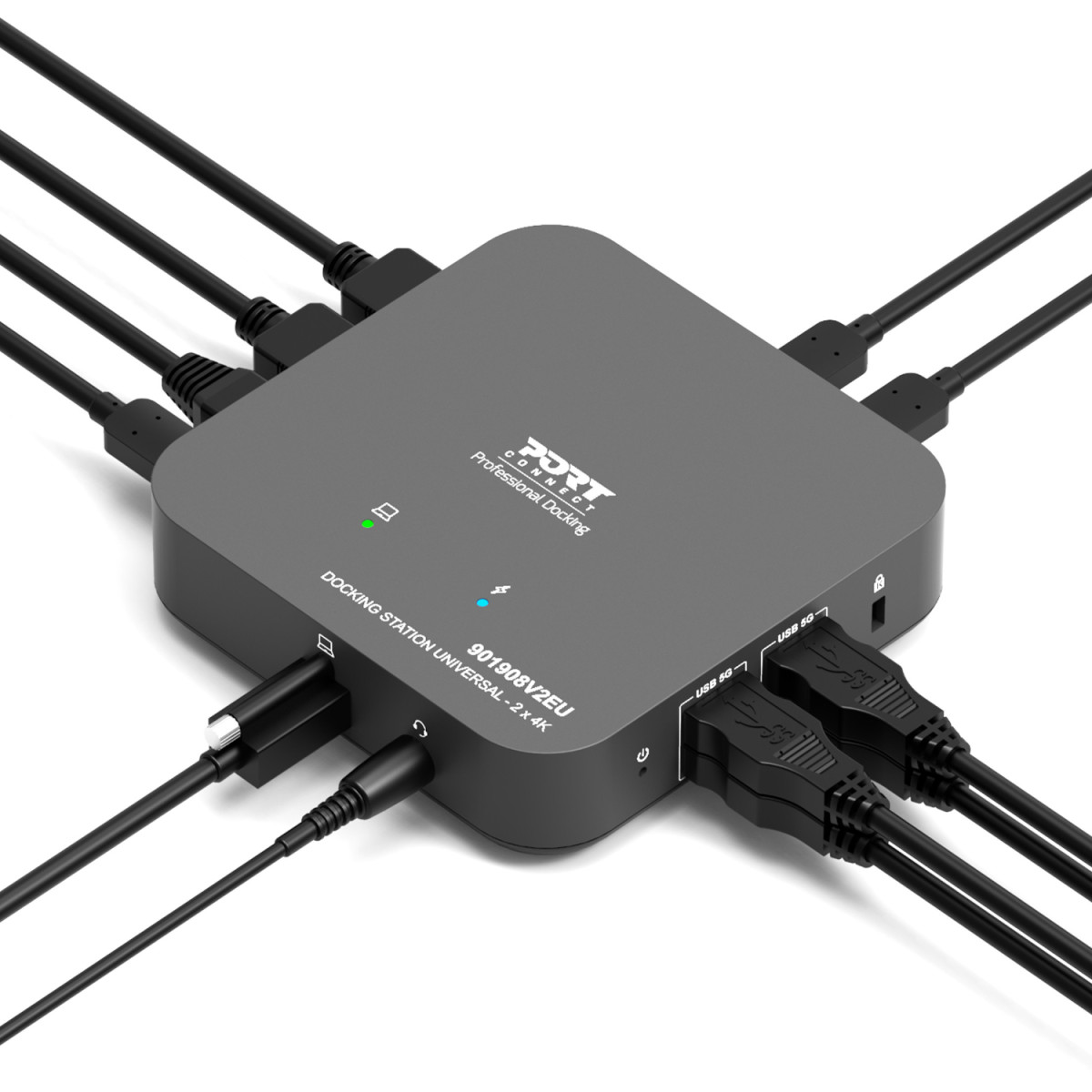 Port Connect Multi-port USB Type-C 2x4K Office Docking Station - Image 4