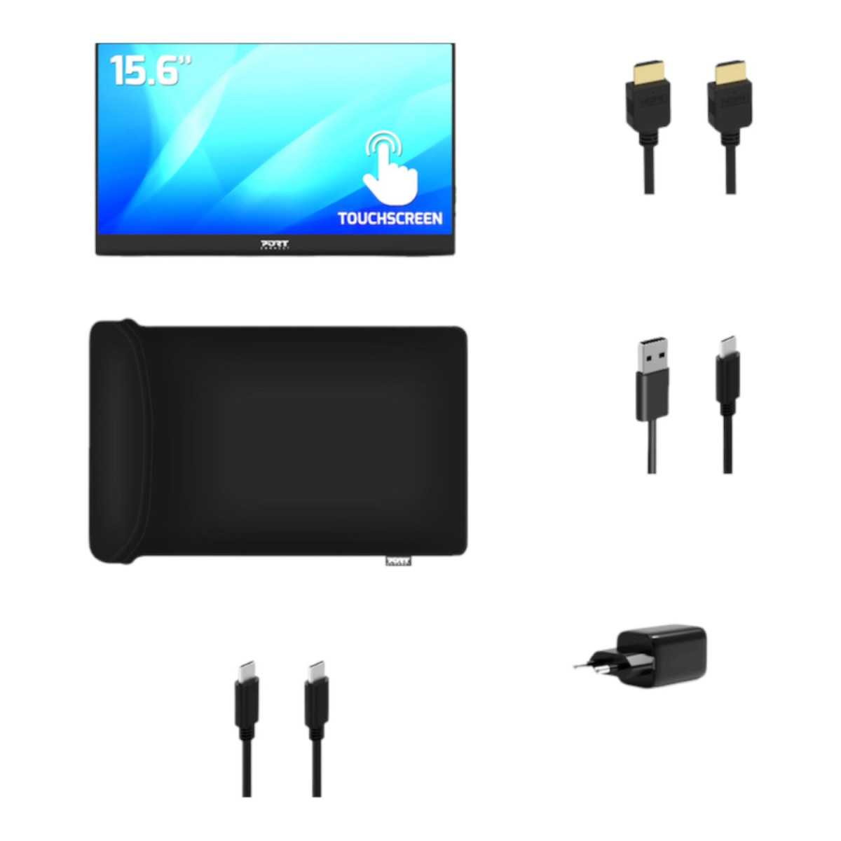 Port Connect 15.6" Full HD Touchscreen Portable Monitor - Image 4