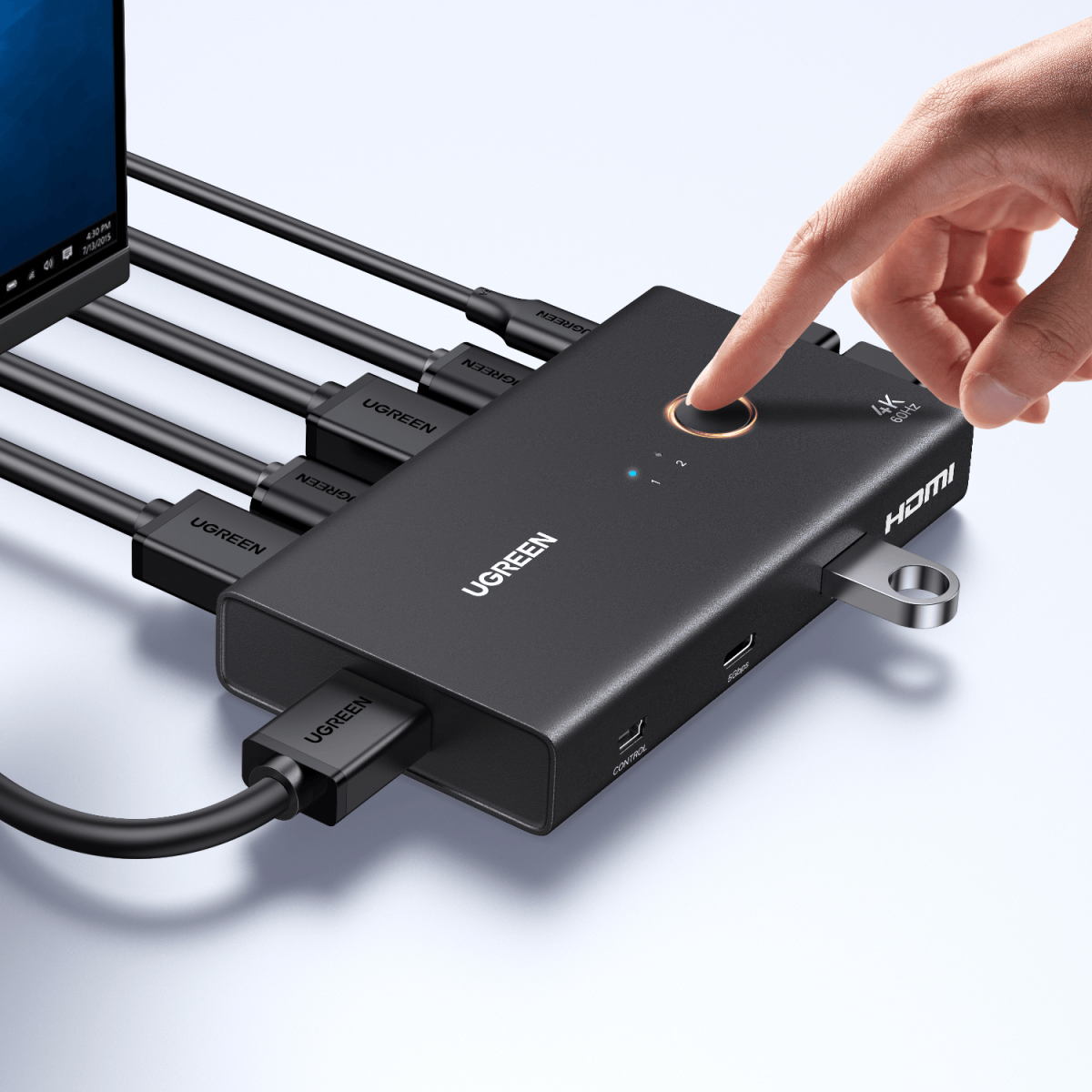 UGreen HDMI 2.0 KVM Switch 2-In-1 Out - Image 3