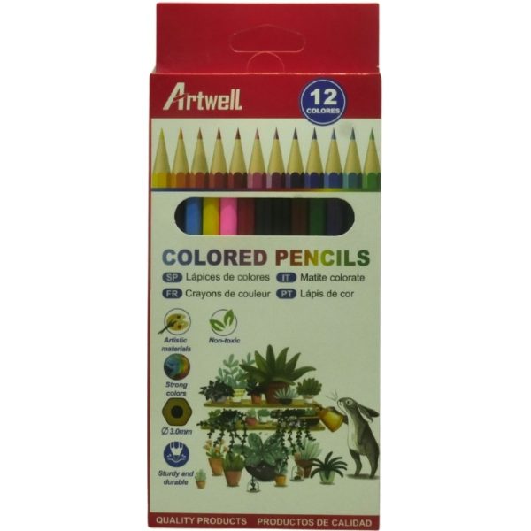 Artwell 12 Pack Assorted Colored Pencils