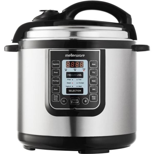 Mellerware 1000W Juno 6 Litres Pressure Cooker With LED Display