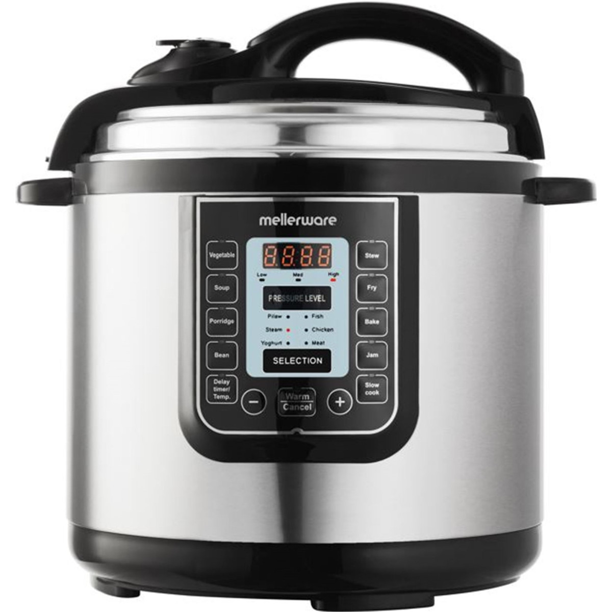 Mellerware 1000W Juno 6 Litres Pressure Cooker With LED Display