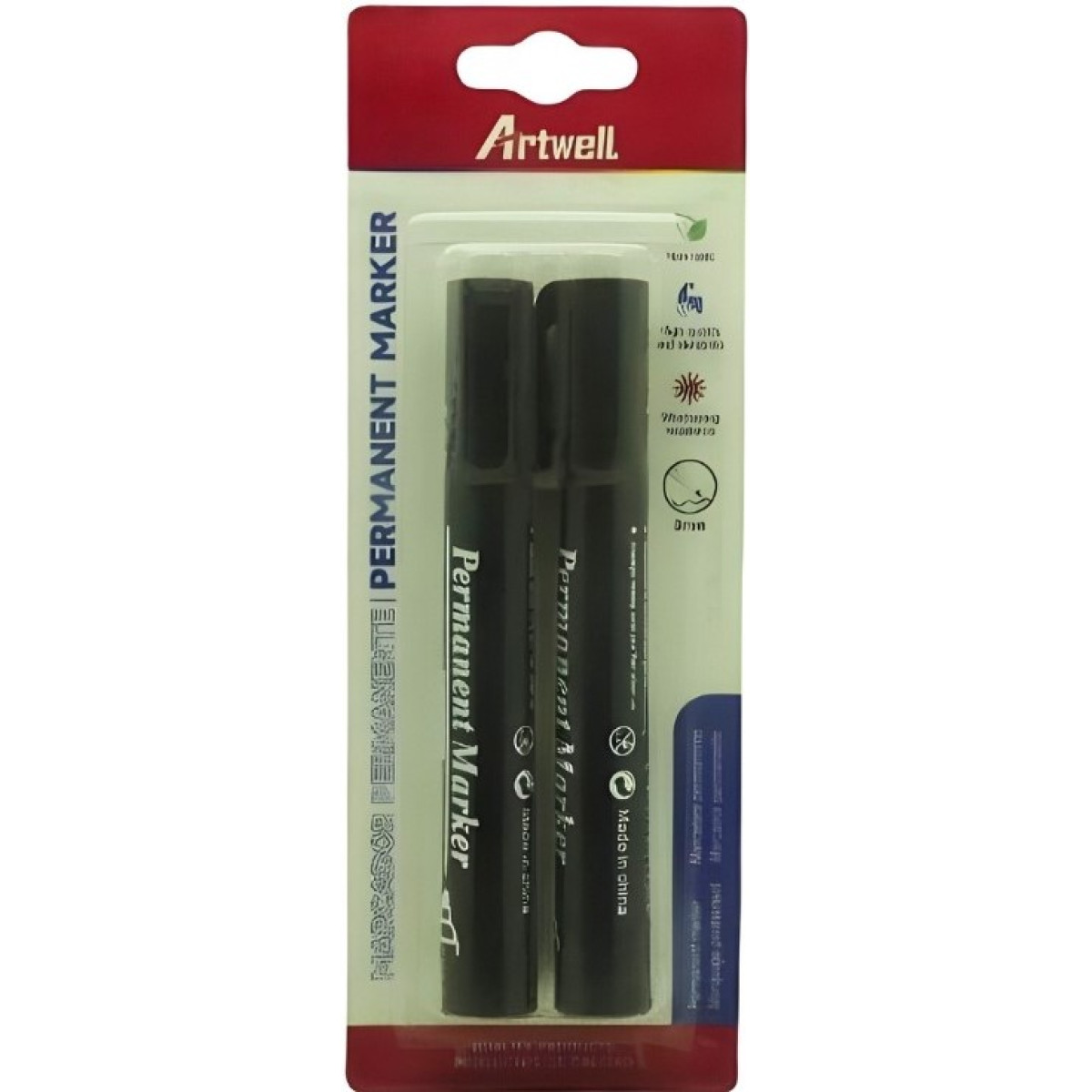 Artwell Permanent 2 Pack Black Marker