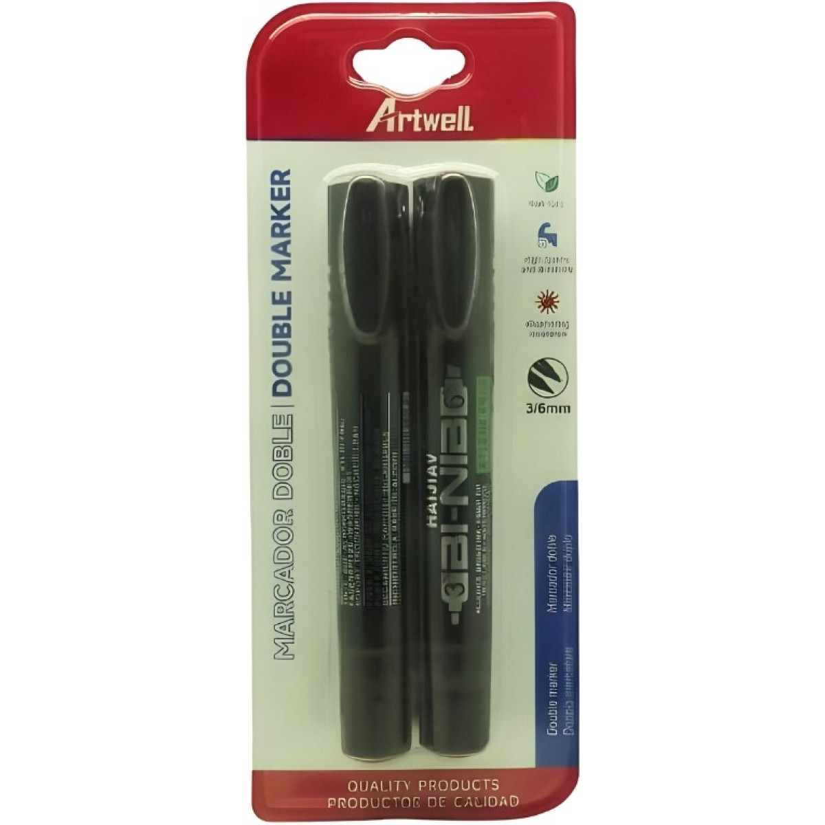 Artwell Permanent Double Black Marker