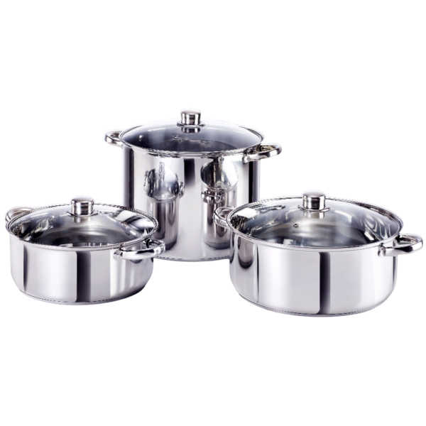 Salton 6 Piece Stainless Steel Family Potset
