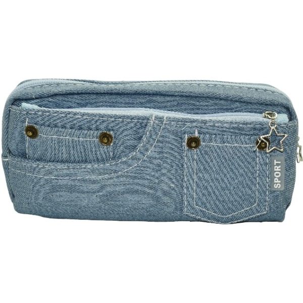 Brainware Blue Denim Pencil Case