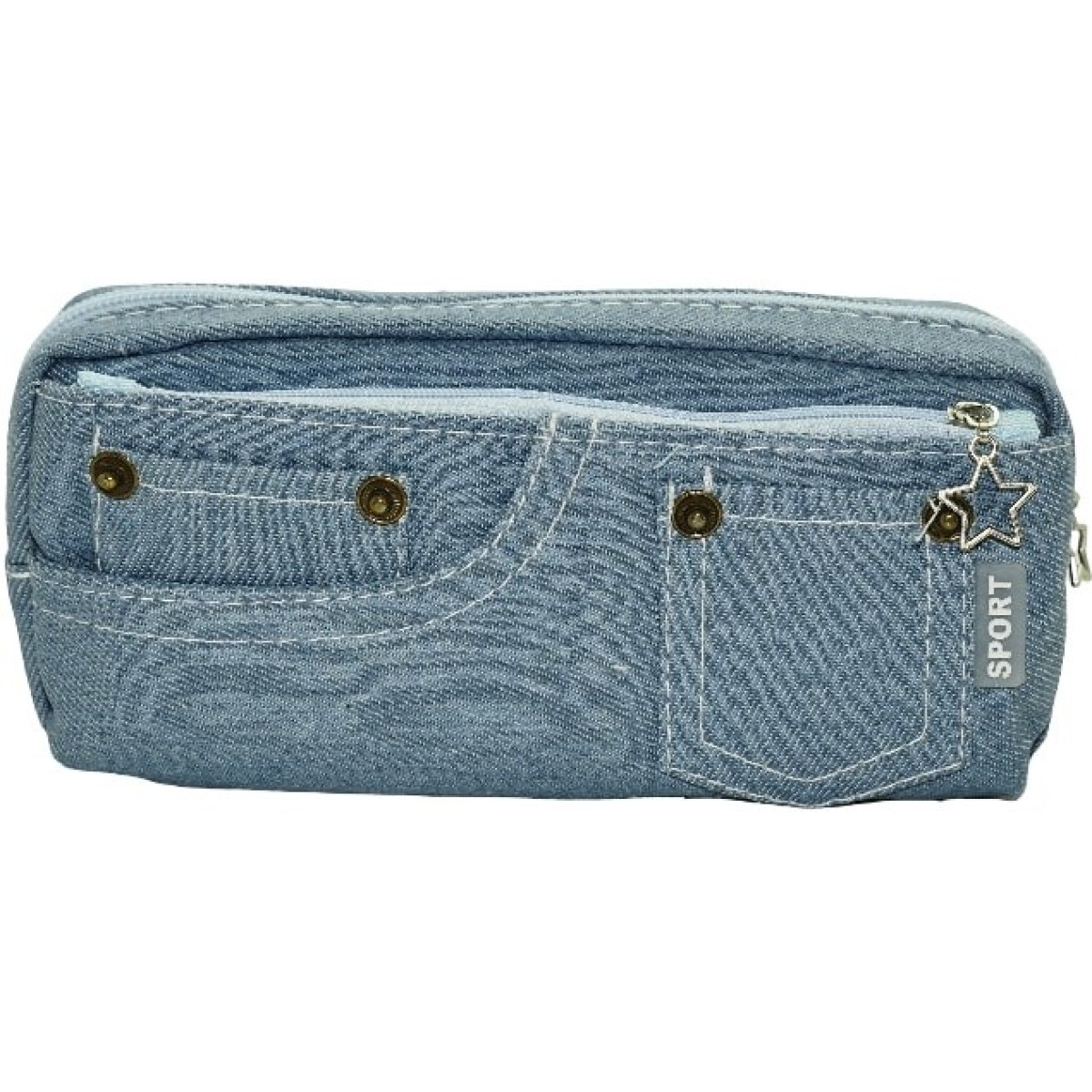 Brainware Blue Denim Pencil Case