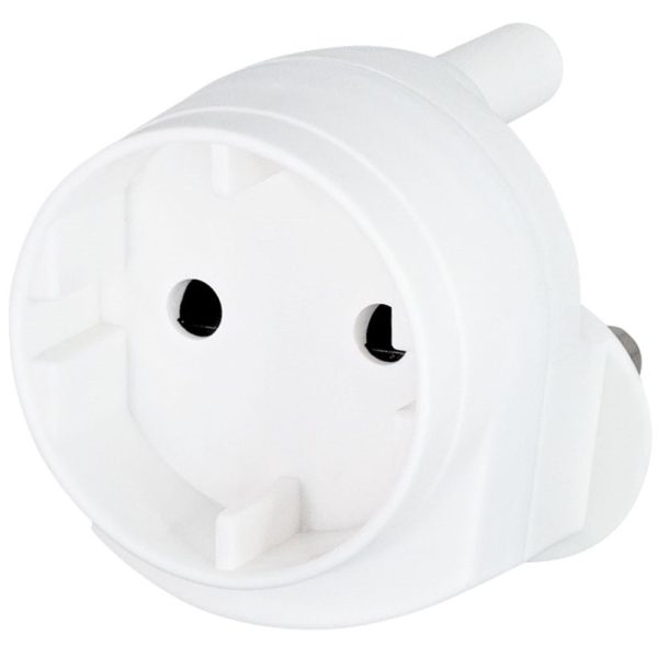 Noble 2 Pin Round Schuko Single Adaptor