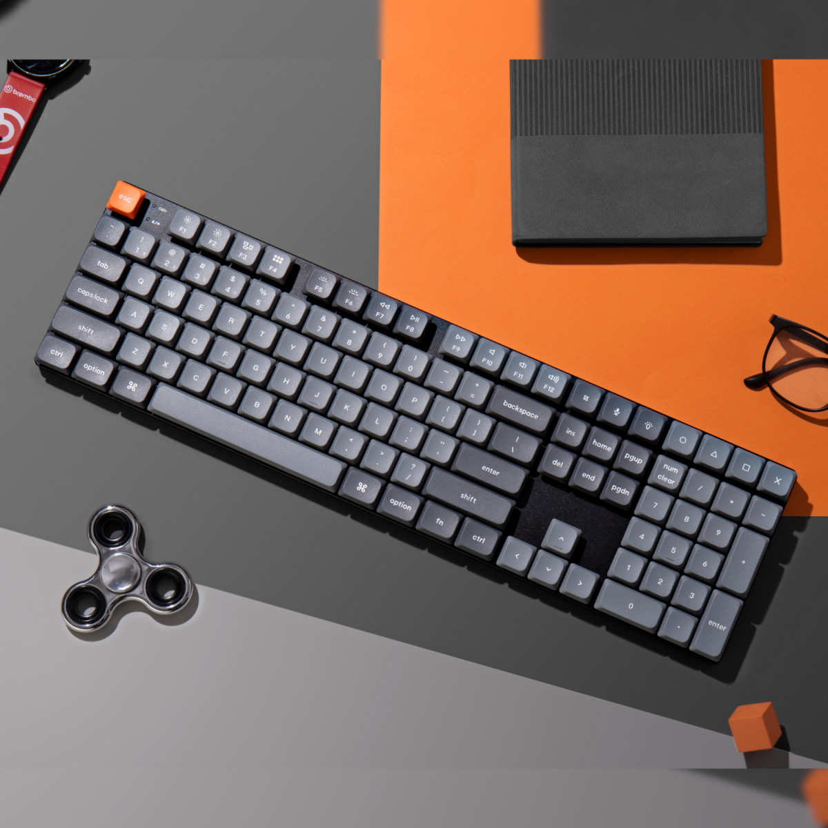 Keychron K5 Max QMK/VIA Full-sized Wireless Custom Mechanical Keyboard | RED Switches - Image 4