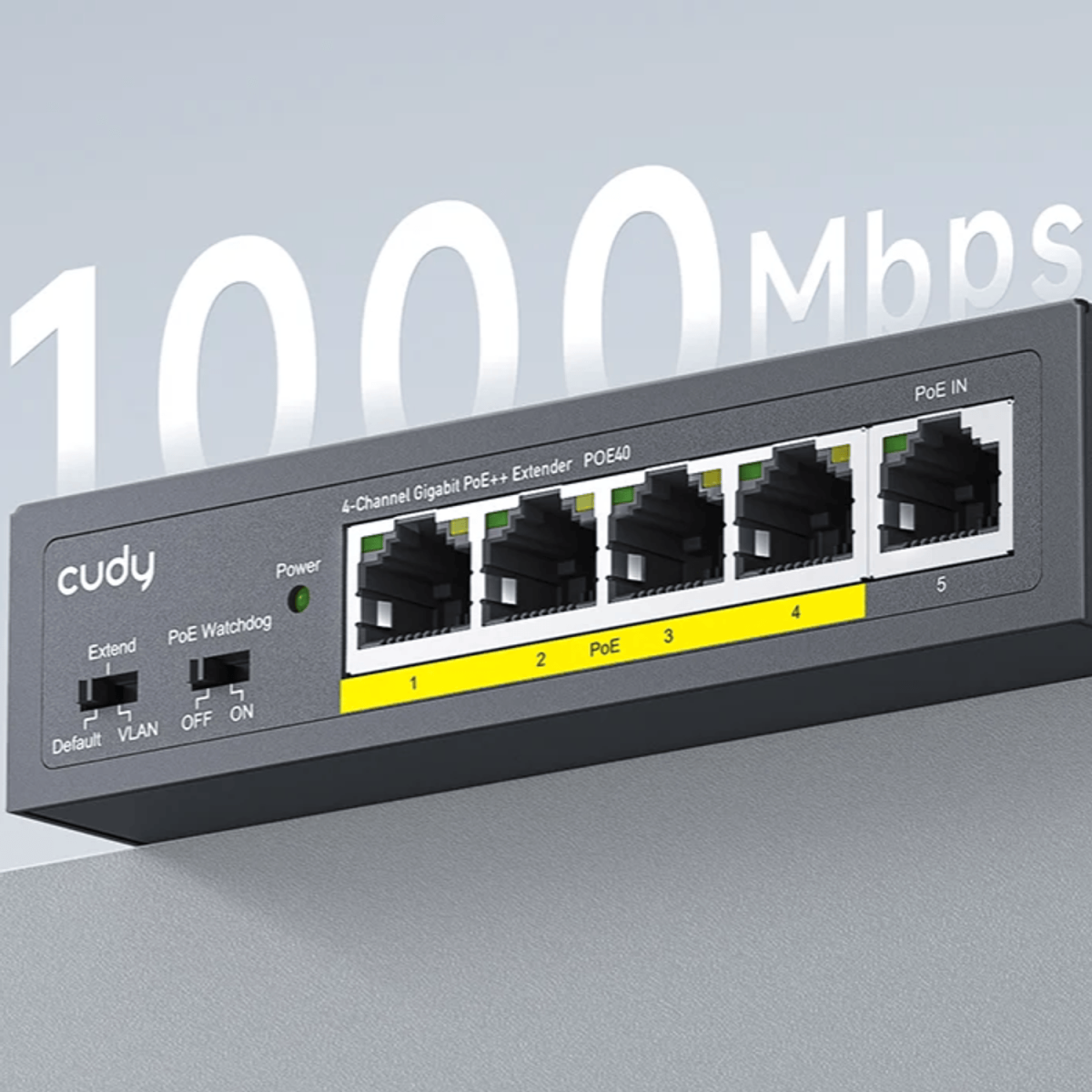 Cudy 4 Port Gigabit PoE 1x PoE Input 60W Switch - Image 3