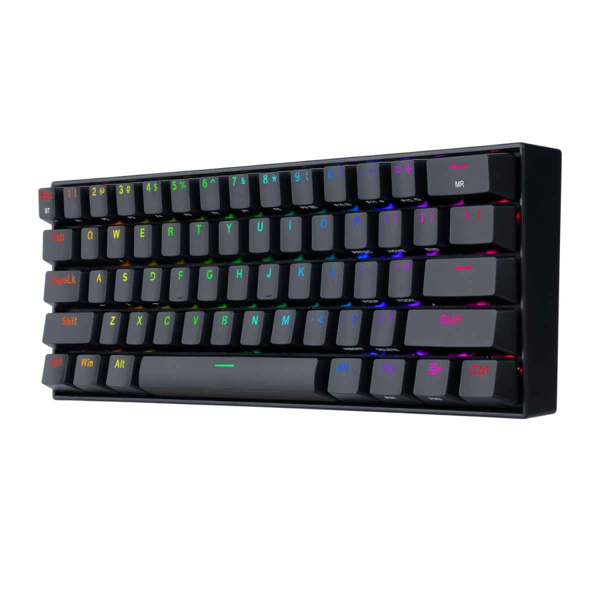 REDRAGON DRACONIC PRO Mechanical 61 Key|Bluetooth 5.0|RGB 9 Colour Modes|Rechargable Battery|Type-C Charging Cable Gaming Keyboard - Black - Image 2