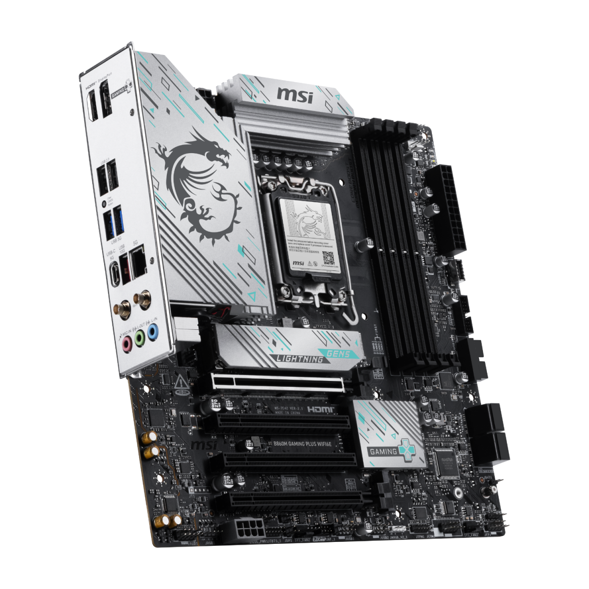 MSI B860M GAMING PLUS WIFI6E LGA1851 M-ATX Gaming Motherboard - Image 2