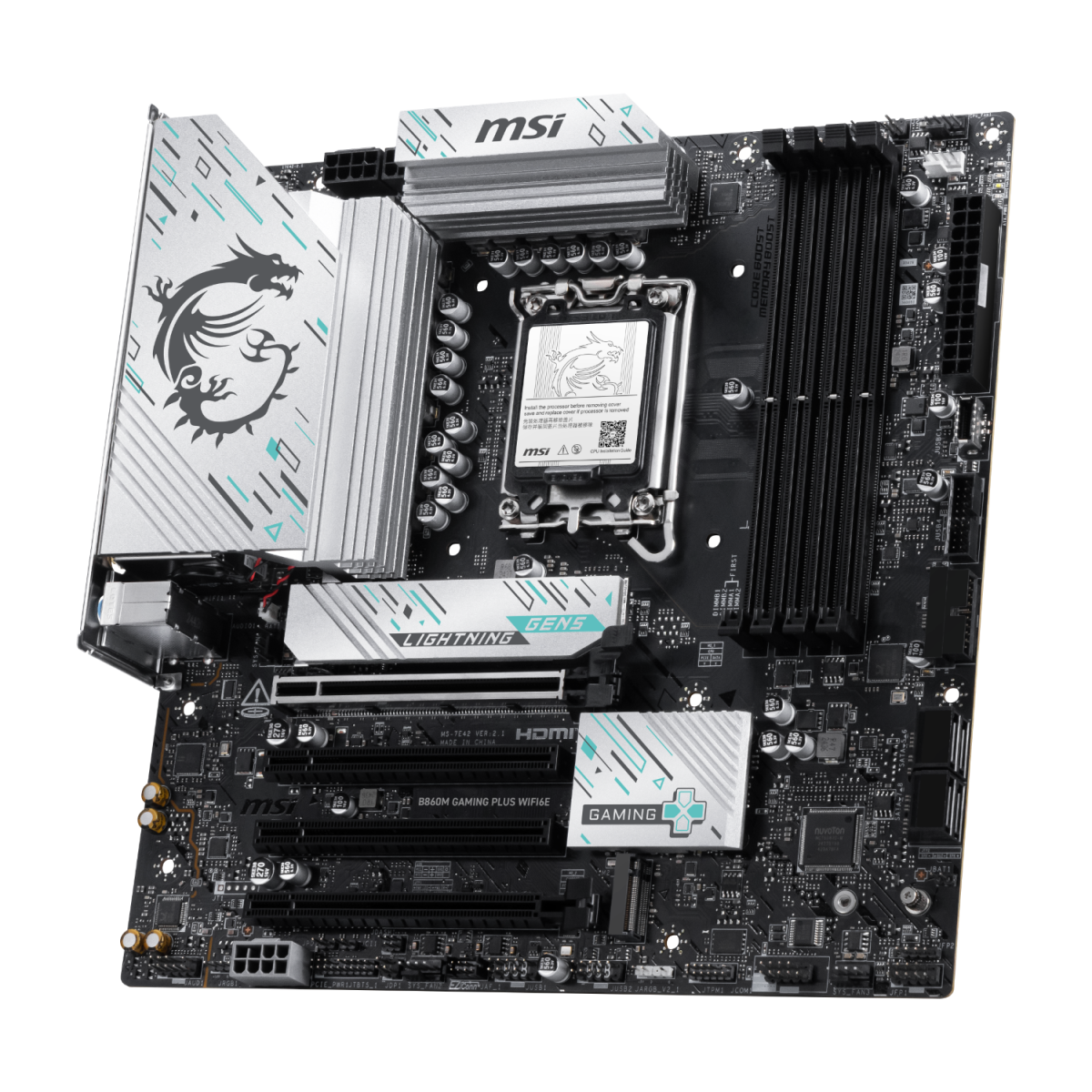 MSI B860M GAMING PLUS WIFI6E LGA1851 M-ATX Gaming Motherboard - Image 3