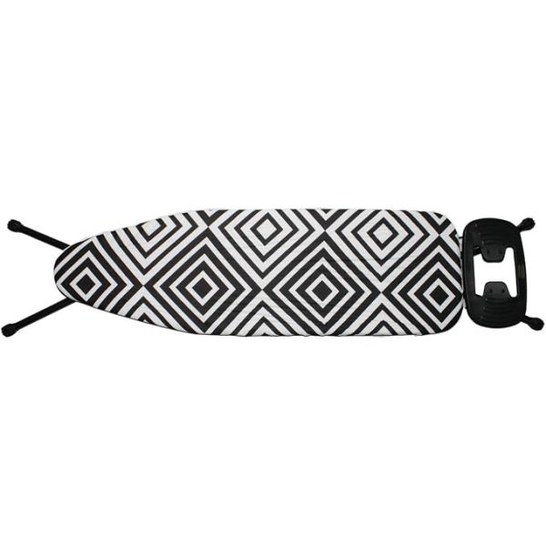 Totally Jumbo Ironing Board With Safety Iron Rest Black And White