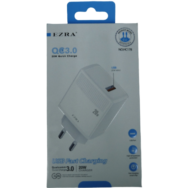 Ezra 20W USB 3.0 Fast Charger Adapter