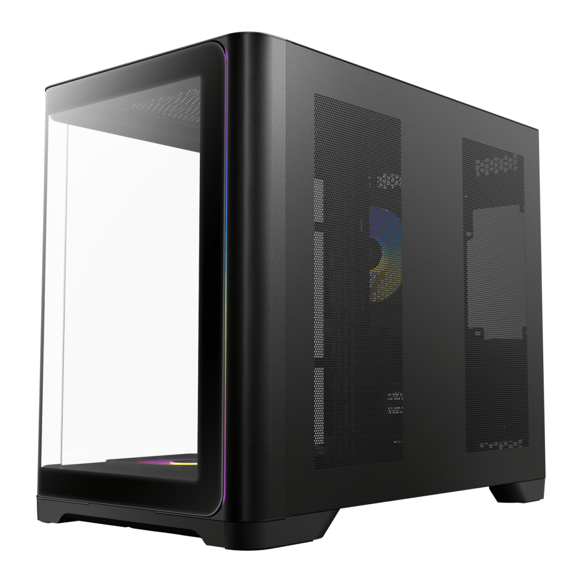 Antec C5 CURVED ARGB ATX | Micro-ATX | ITX ARGB Dual Chamber Mid-Tower Gaming Chassis - Black - Image 2