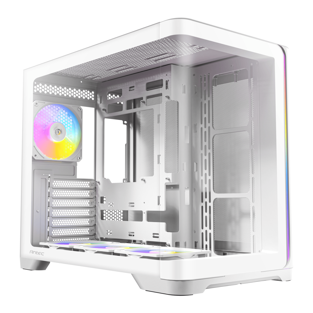 Antec C5 CURVED ARGB ATX | Micro-ATX | ITX ARGB Dual Chamber Mid-Tower Gaming Chassis - White
