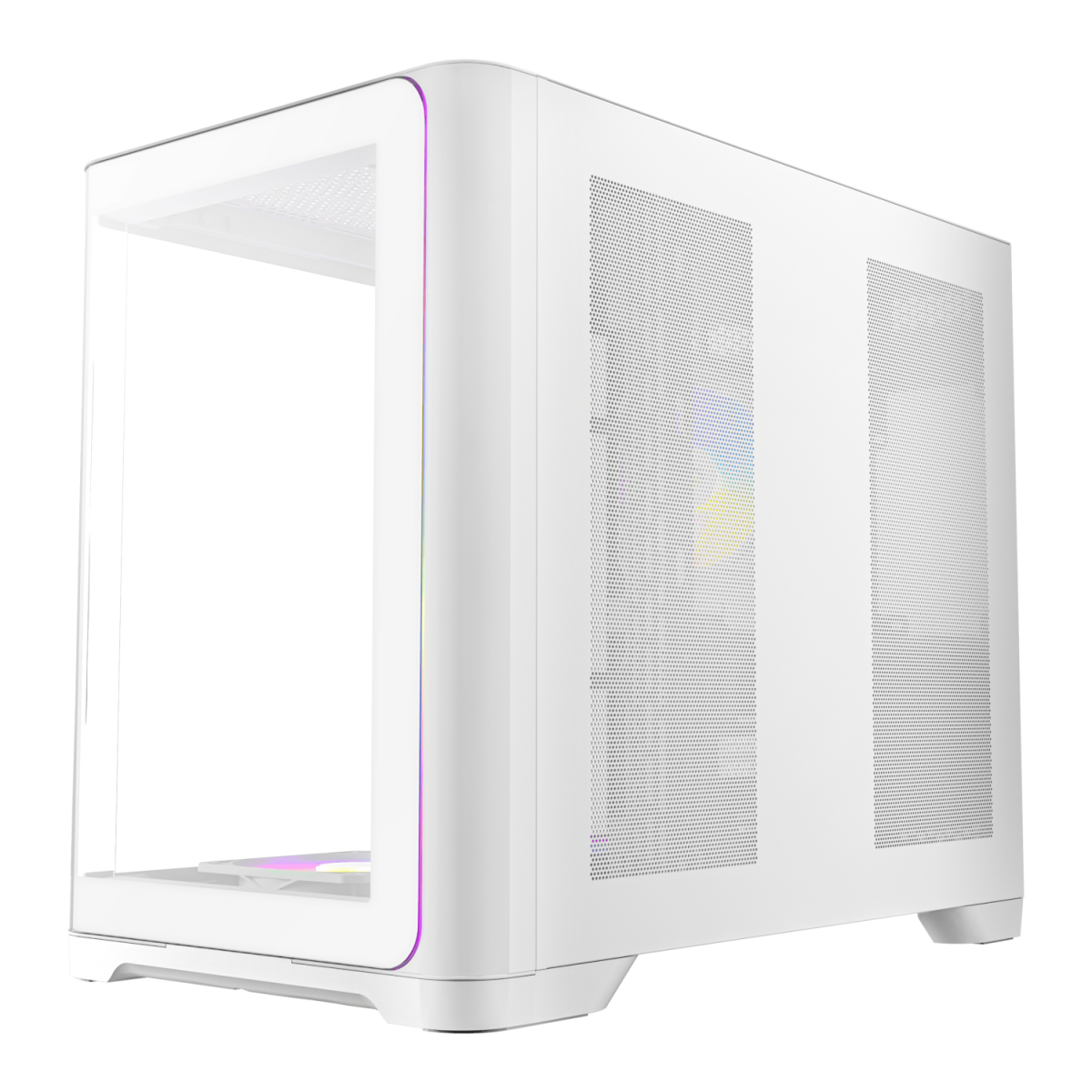 Antec C5 CURVED ARGB ATX | Micro-ATX | ITX ARGB Dual Chamber Mid-Tower Gaming Chassis - White - Image 2