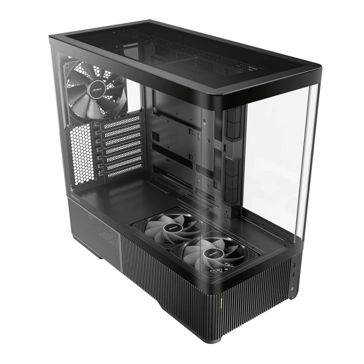 Antec C6 CURVED AIR ATX | Micro-ATX | ITX Mid-Tower Gaming Chassis - Black - Image 3