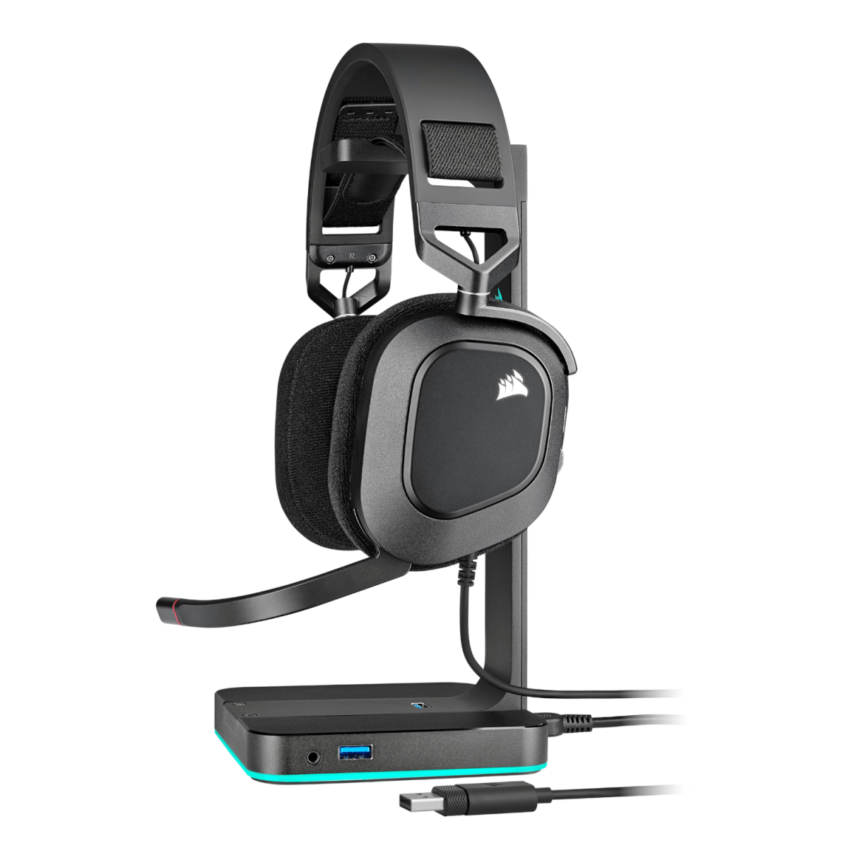 Corsair HS80 RGB USB Wired Over-Ear Gaming Headset — Carbon Black - Image 4
