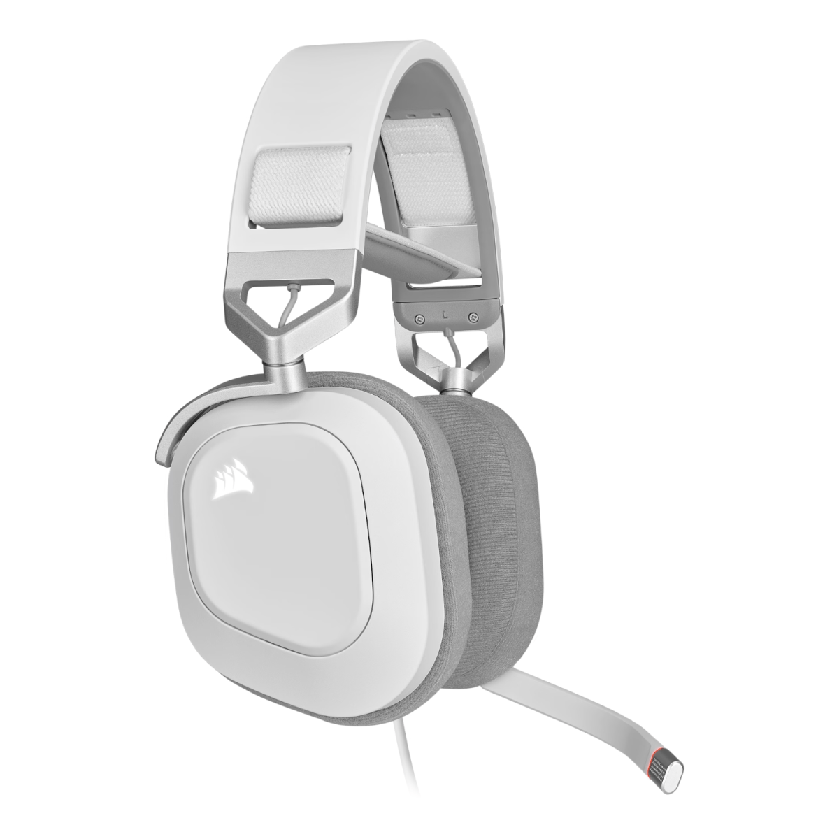 Corsair HS80 RGB USB Wired Over-Ear Gaming Headset — White - Image 3