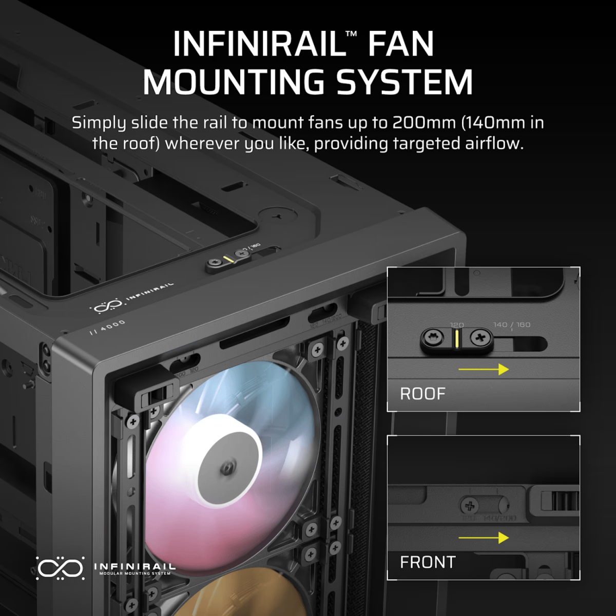 Corsair FRAME 4000D RS ARGB Modular Mid-Tower PC Case - Black - Image 4