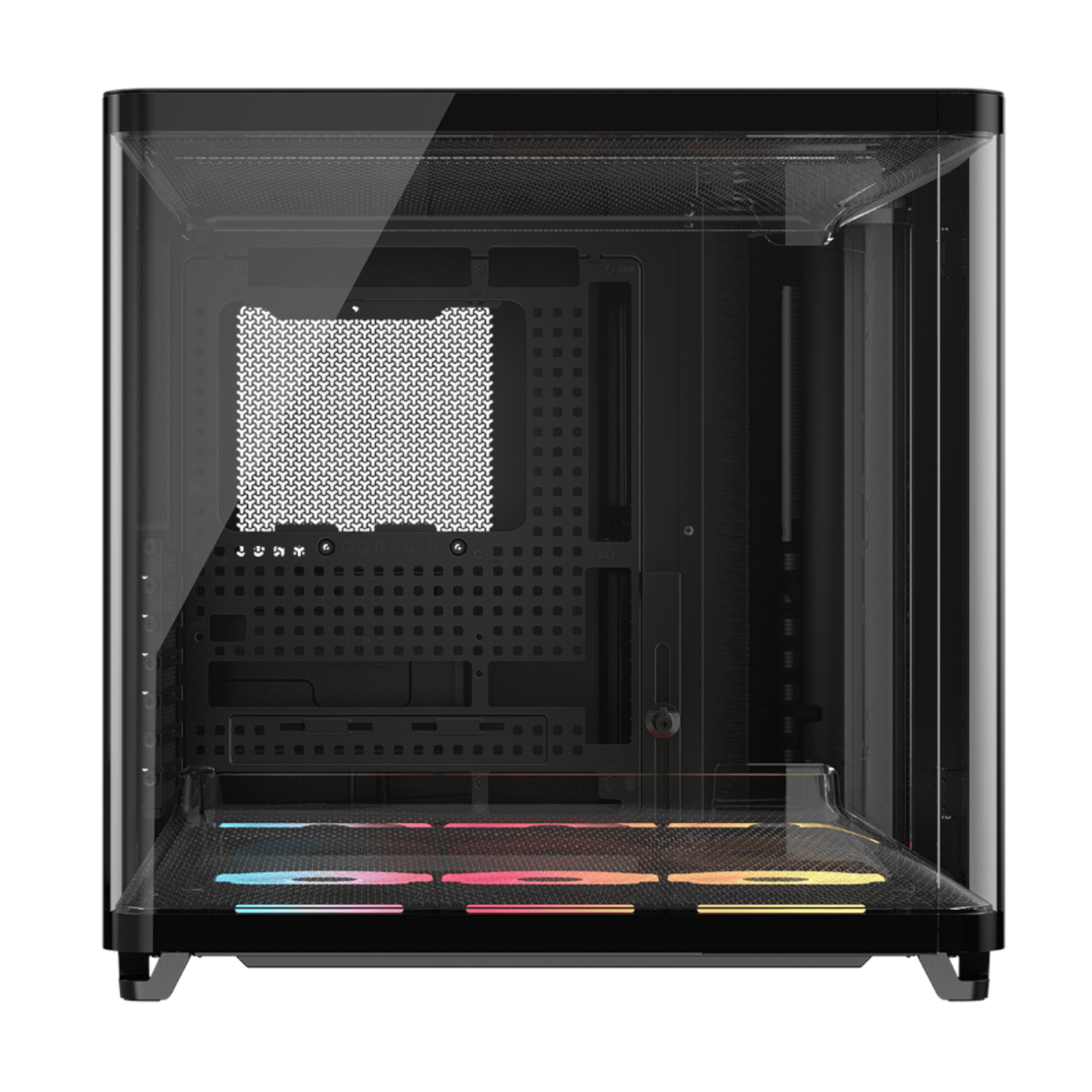 Corsair AIR 5400 LX-R RGB iCUE LINK Triple Chamber Mid-Tower PC Case - Black - Image 2