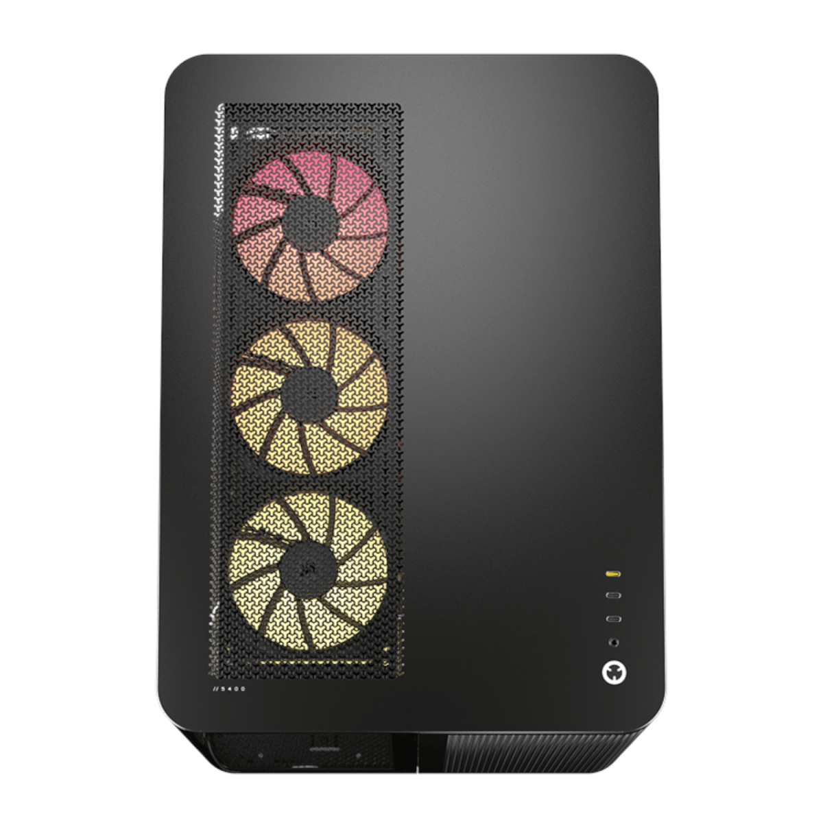Corsair AIR 5400 LX-R RGB iCUE LINK Triple Chamber Mid-Tower PC Case - Black - Image 3