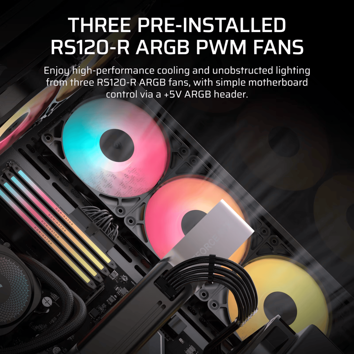 Corsair 3500X RS-R ARGB Mid-Tower PC Case - Black - Image 2