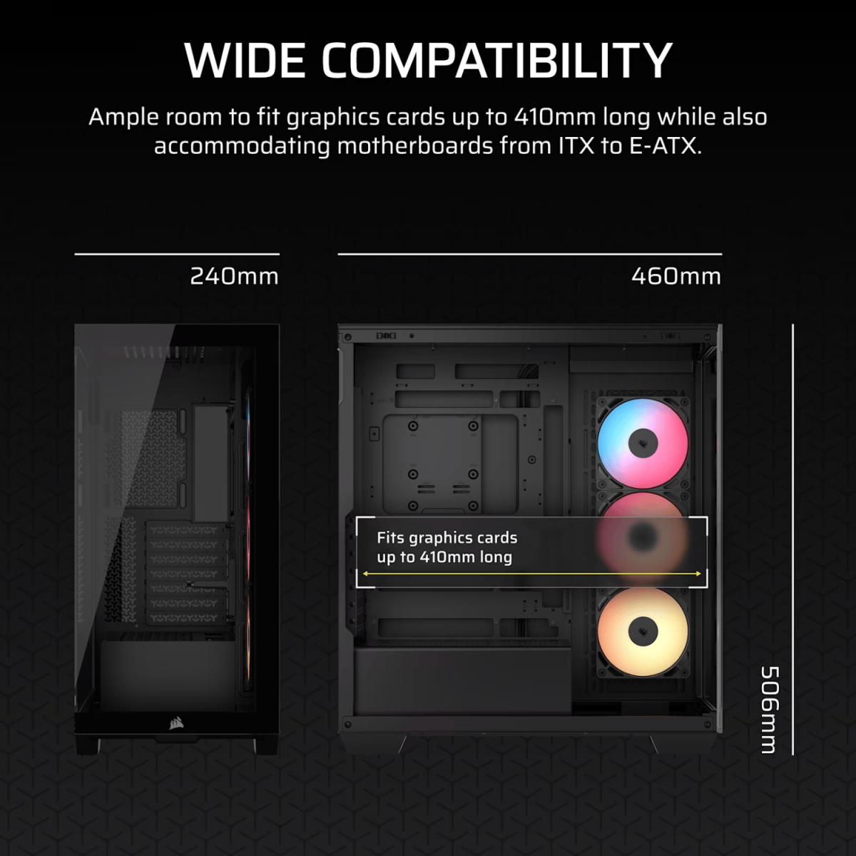 Corsair 3500X RS-R ARGB Mid-Tower PC Case - Black - Image 4
