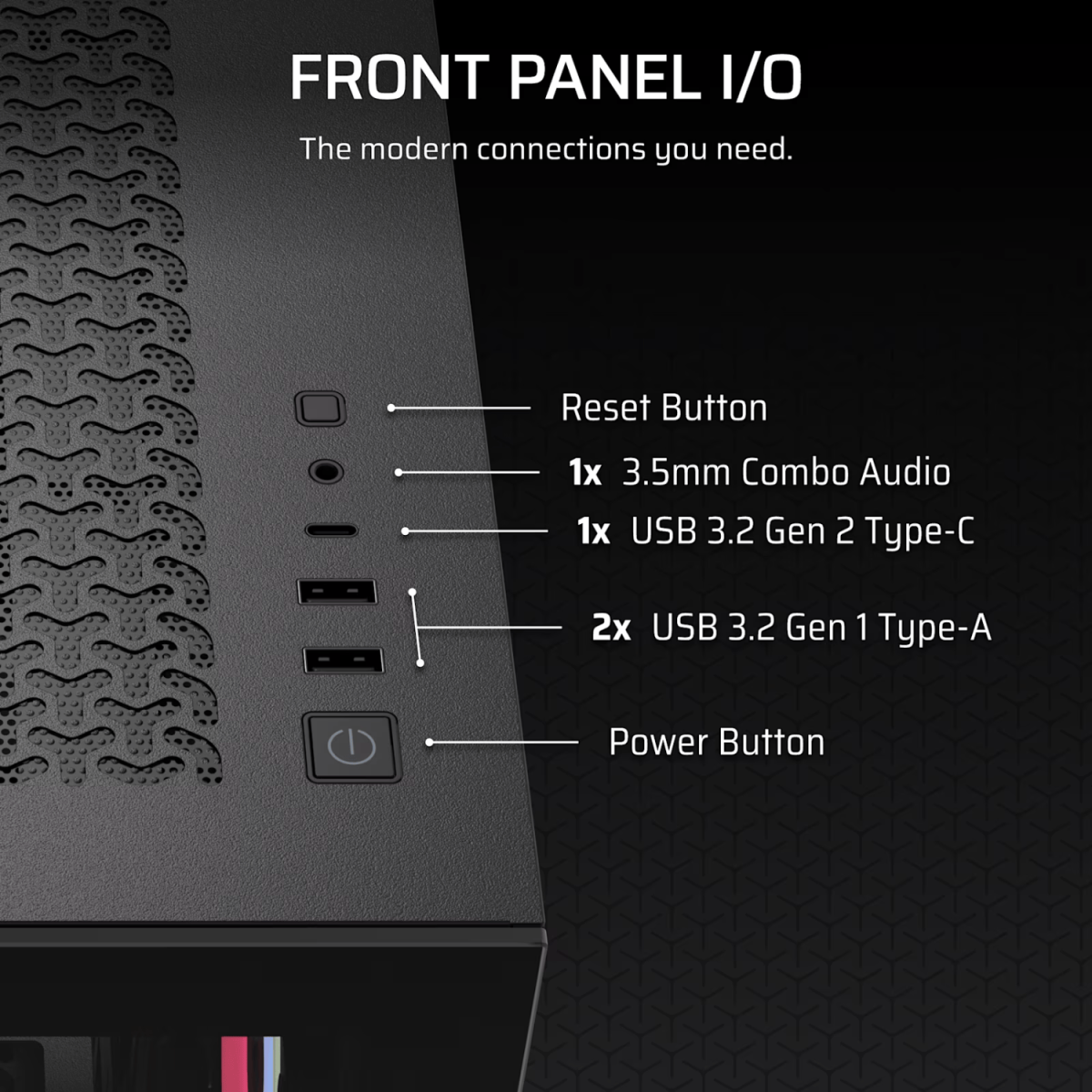 Corsair 3500X LX-R RGB iCUE LINK Mid-Tower PC Case - Black - Image 3