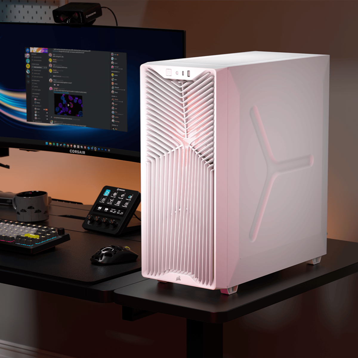 Corsair 3200D RS ARGB Mid-Tower PC Case – White - Image 4