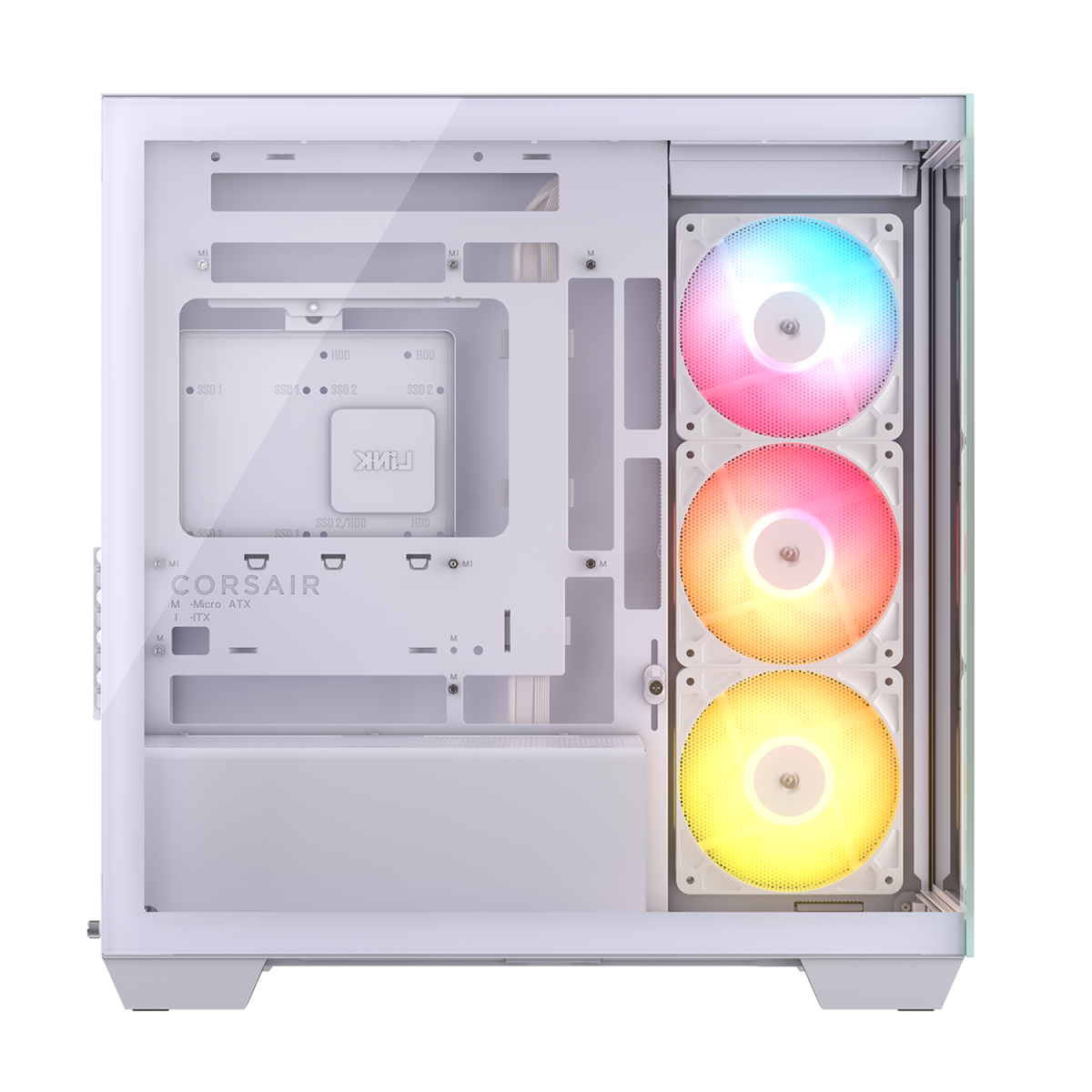 Corsair 2800X RS-R ARGB Micro-ATX PC Case – White - Image 2