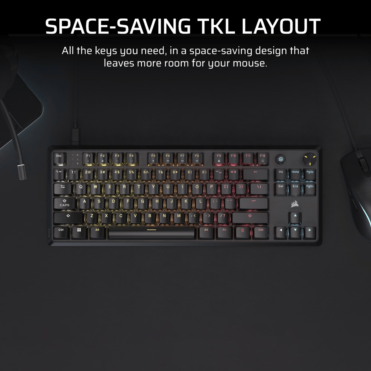 Corsair K70 CORE TKL RGB Mechanical Gaming Keyboard - Image 2