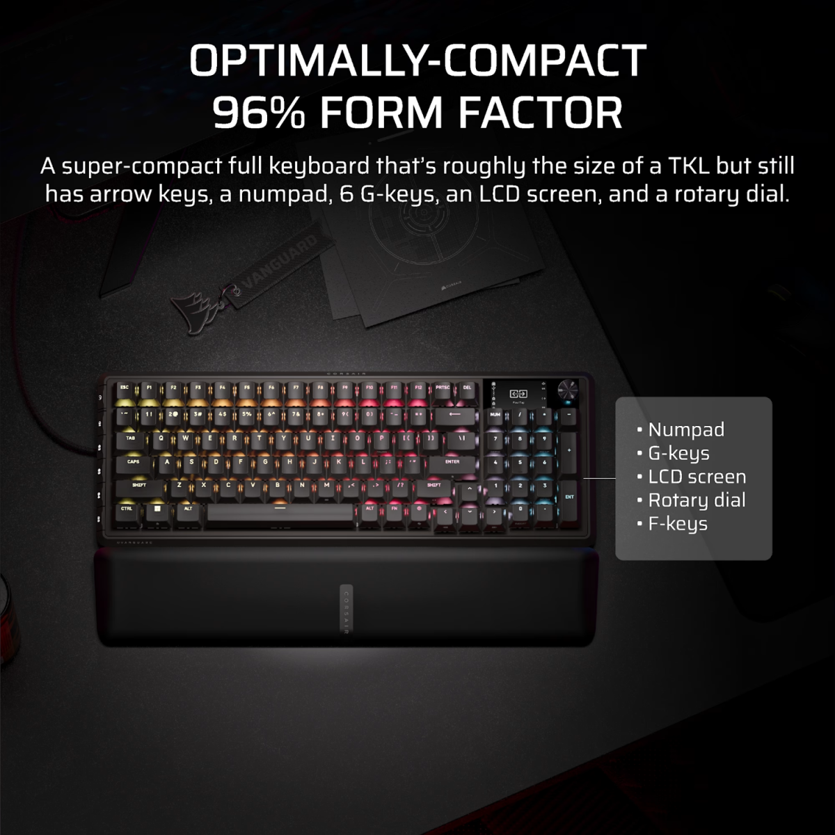 Corsair VANGUARD PRO 96 Hall Effect Gaming Keyboard - Image 3