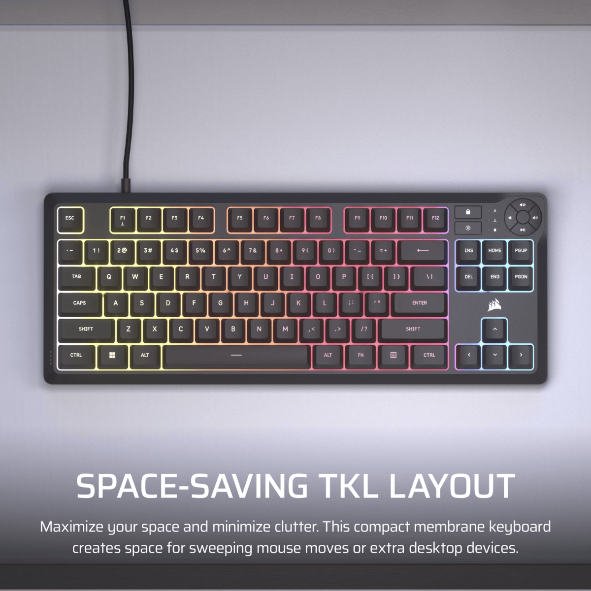 Corsair K55 CORE TKL RGB Gaming Keyboard - Image 2