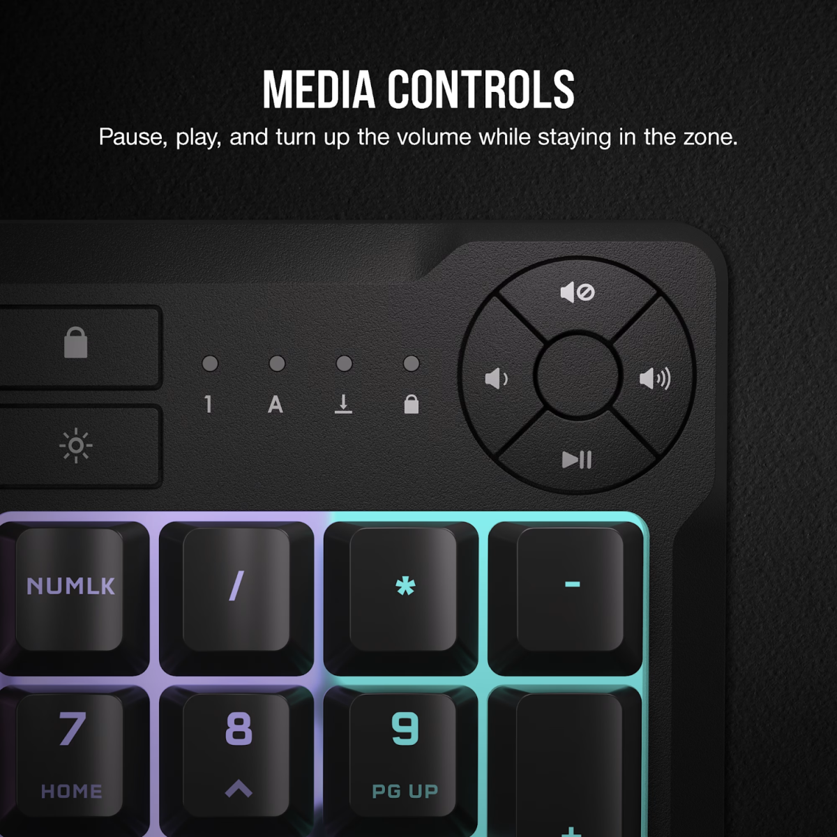 Corsair K55 CORE RGB Gaming Keyboard - Black - Image 2