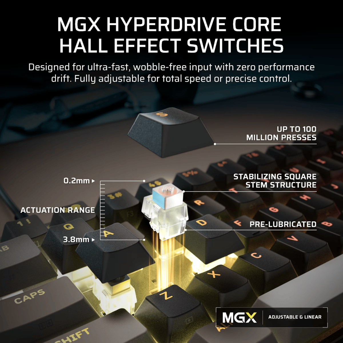 Corsair CLIPPER PRO MINI 60 Hall Effect Gaming Keyboard - Black - Image 2