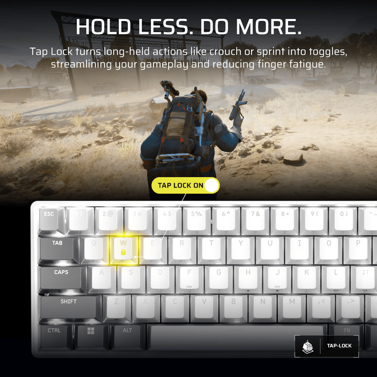 Corsair CLIPPER PRO MINI 60 Hall Effect Gaming Keyboard – White - Image 4