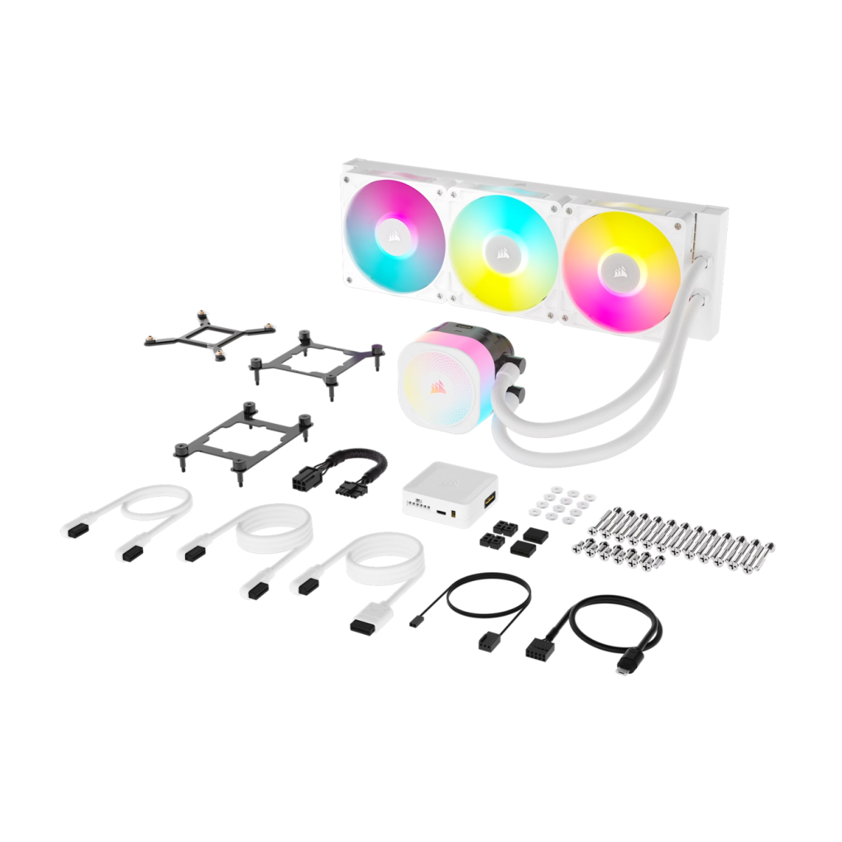 Corsair iCUE LINK TITAN 360 RX RGB AIO Liquid CPU Cooler - White - Image 3