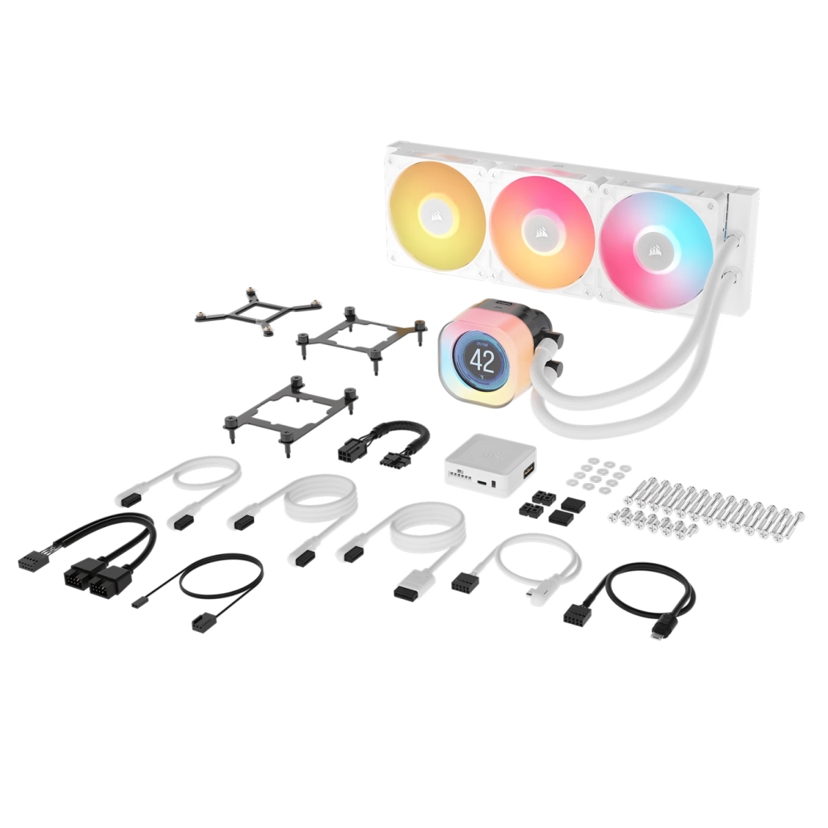 Corsair iCUE LINK TITAN 360 RX LCD Liquid CPU Cooler - White - Image 3