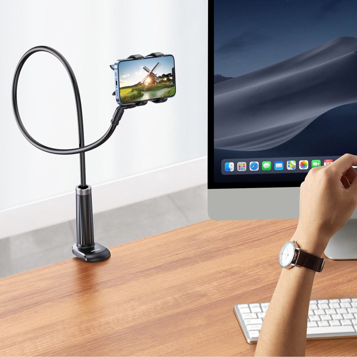 UGREEN Multifunction Gooseneck Phone Stand - Image 4