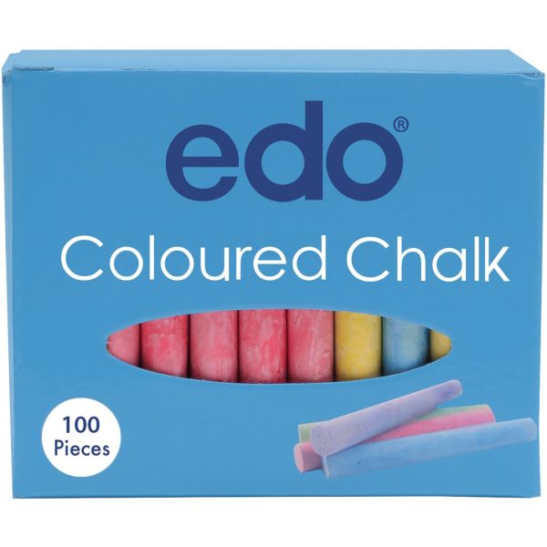 Edo 100 Pieces Coloured Chalk