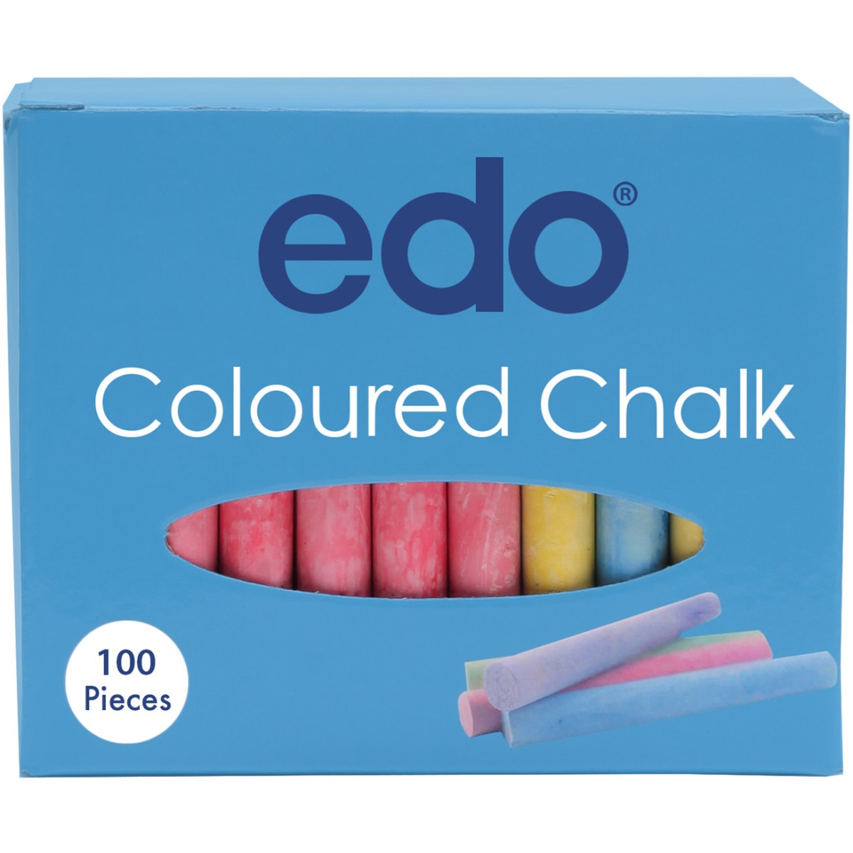 Edo 100 Pieces Coloured Chalk