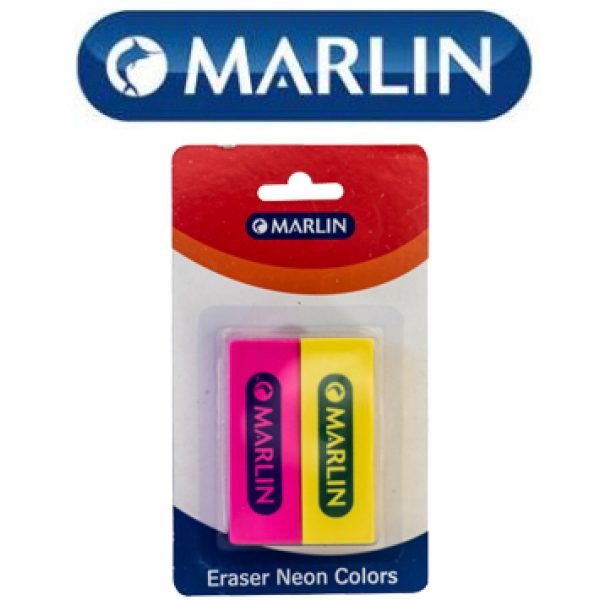 Marlin Eraser 60 x 20 x 10mm Neon Two colours