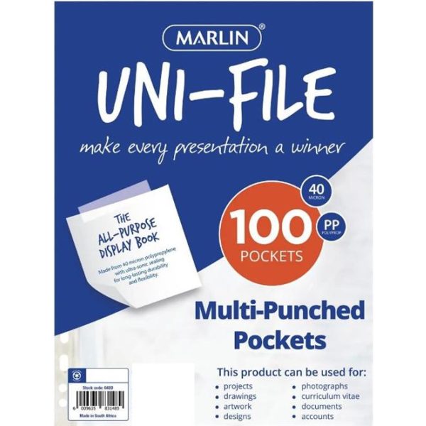 Marlin A4 File Pockets Sleeves 100's